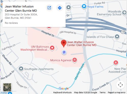 Directions From Your Location to  Jean Walter Infusion in Glen Burnie, MD